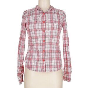 Columbia Women's Omni-Shade Red/White Long Sleeve Shirt M